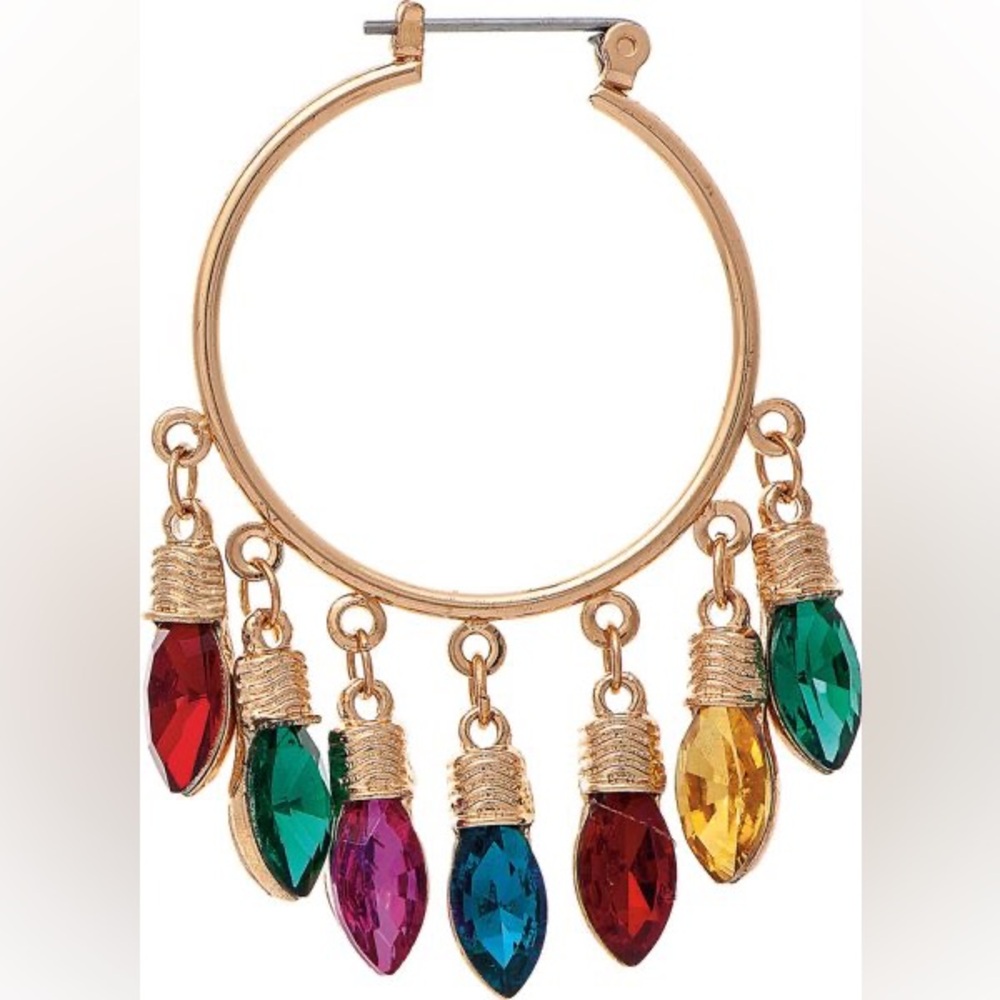 Holiday Lights Hoop Earrings